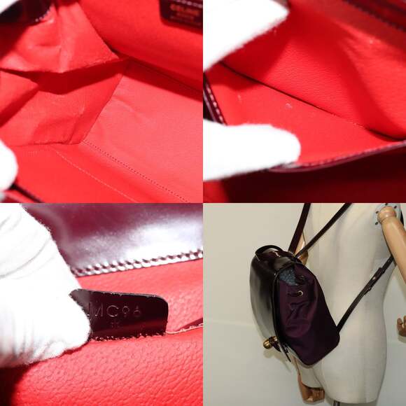 CELINE Backpack Leather Purple Gold - Picture 12 of 12